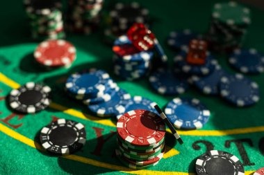 Close-up of Sic Bo betting layout showing all available betting zones